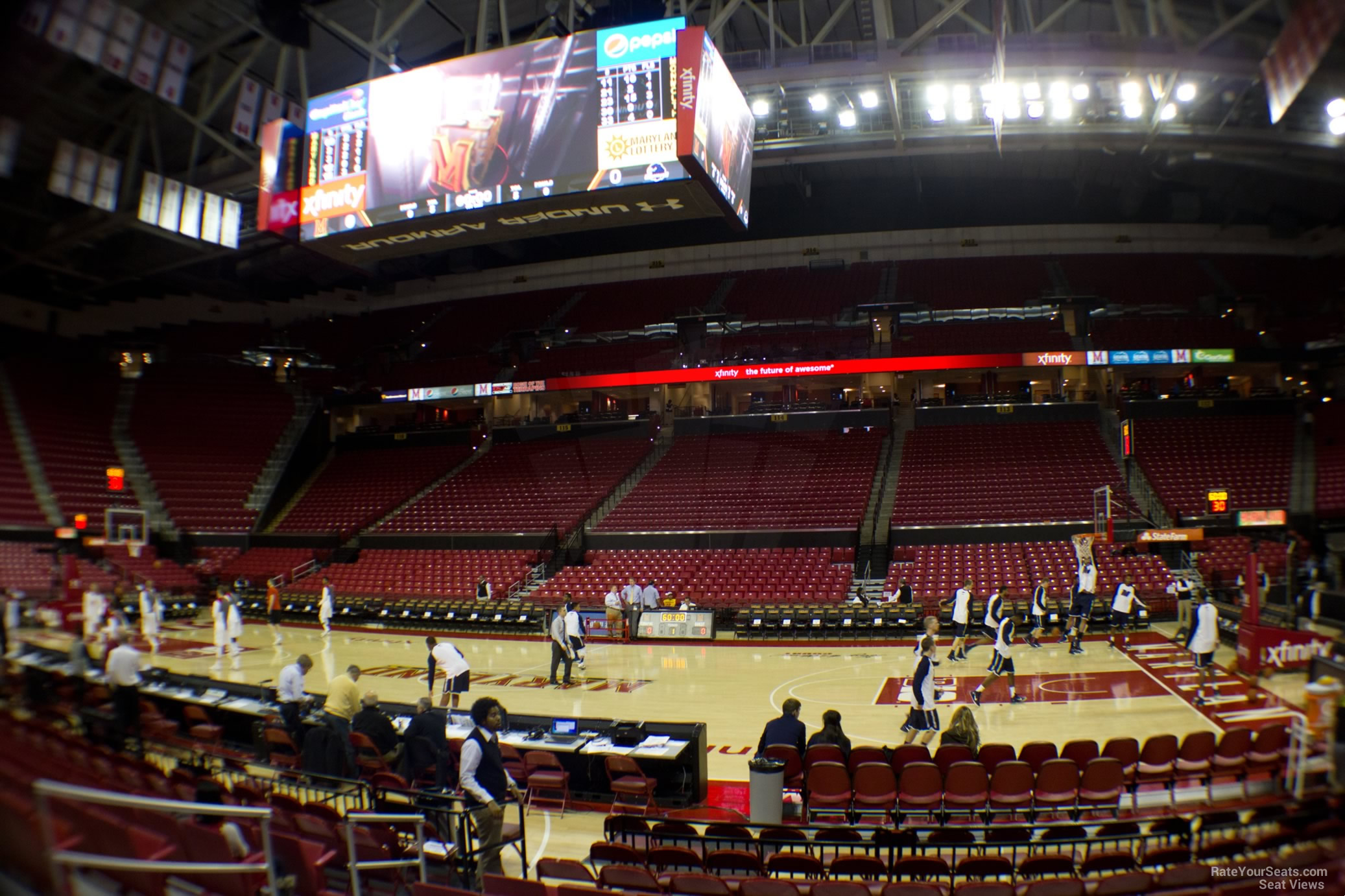 section 102, row k seat view  - xfinity center (maryland)